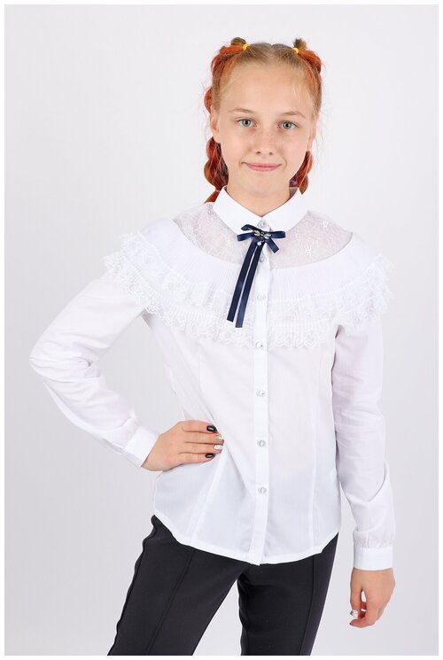 Школьная блуза Deloras, размер 164, белый