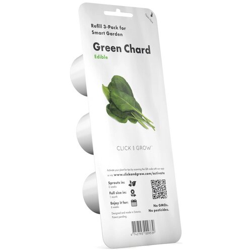 Набор картриджей для умного сада Click and Grow Refill 3-Pack Зелёный Мангольд (Green Chard)