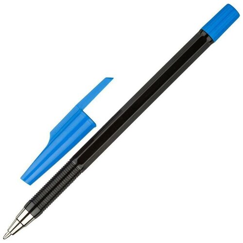 Ручка шариковая Attache Economy (0.7мм, синий цвет чернил, черный корпус)