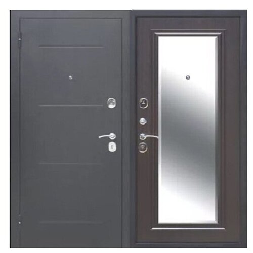 Входная дверь Стандарт Линии Зеркало Фацет Венге 960*2050 левая