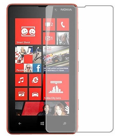Nokia Lumia 820 защитный экран Гидрогель Прозрачный (Силикон) 1 штука