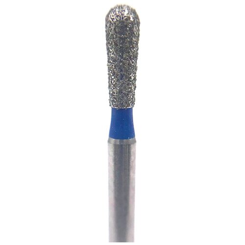 Бор алмазный Ecoline E 830R M, груша, под турбинный наконечник, D 1.0 мм, синий