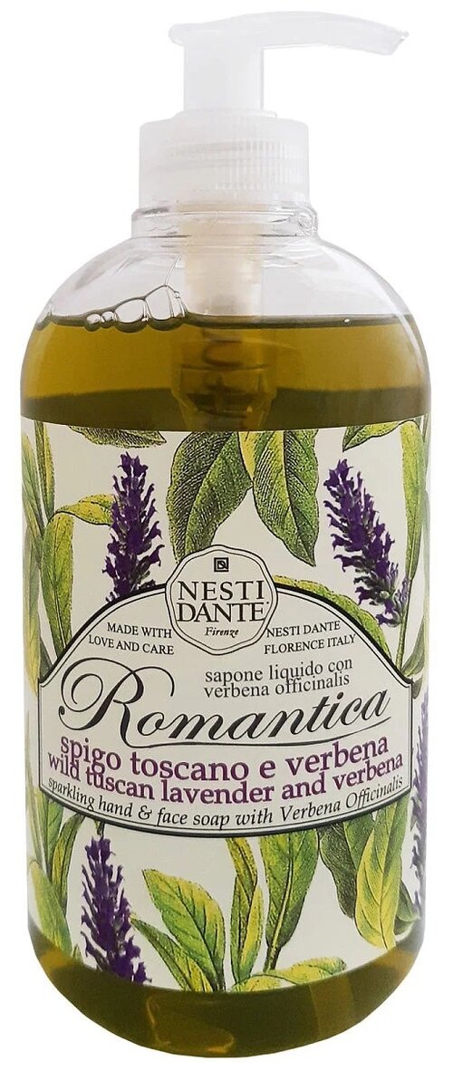 Nesti Dante Мыло жидкое Romantica Wild Tuscan Lavender and Verbena, 500 мл