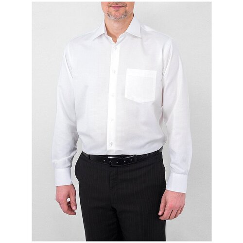 фото Рубашка мужская длинный рукав greg 513/399/1019, прямой силуэт / сlassic fit, цвет бежевый, рост 174-184, размер ворота 43