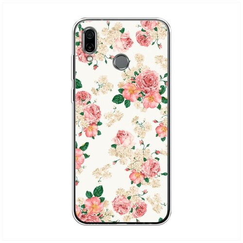 фото Силиконовый чехол "цветочный узор 5" на huawei honor play / хуавей хонор плэй case place