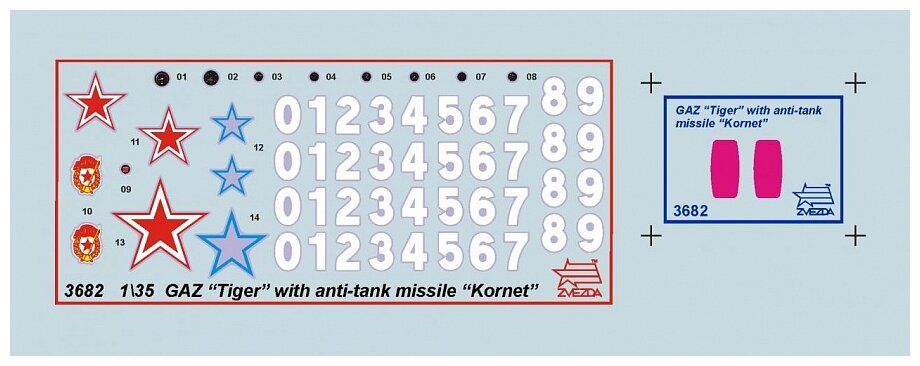 Сборная модель Звезда Бронеавтомобиль ГАЗ ТИГР с ПТРК Корнет-Д 1:35 - фото №7