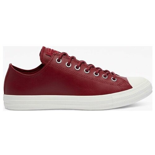 фото Кеды converse colour leather chuck taylor all star low top 170102 кожаные красные (36)