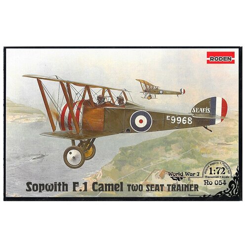 Roden Сборная модель Rod054 Британский одноместный истребитель Sopwith Camel F.1 TWO SEAT TRAINER, 1/72 сборная модель revell sopwith f 1 camel 03906 1 50