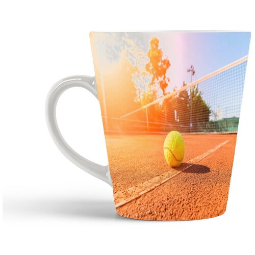 фото Кружка-латте coolpodarok тенис тенисный мяч на песке сетка