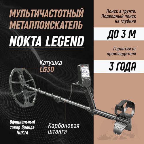 Металлоискатель Nokta Makro Legend без наушников с катушкой LG30