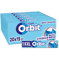 Жевательная резинка Orbit XXL Сладкая мята без сахара, по 20.4 г, 20 шт. в уп.