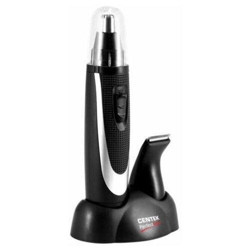 Триммер Centek CT-2177 для ушейбороды 2 насадки 1хАА чёрный хром 124800₽