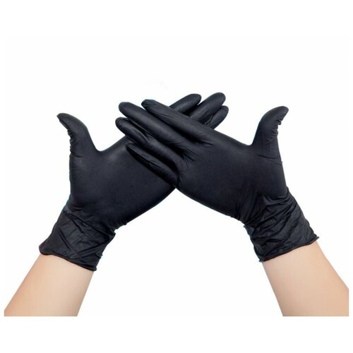 NitriMax Перчатки нитриловые, одноразовые, черные, размер L 100 шт.