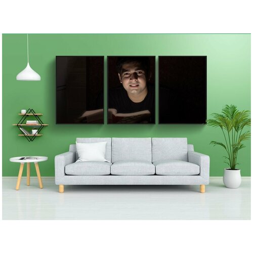 фото Модульный постер "книги, чтение, компьютер" 180x90 см. из 3х частей в тубусе, без рамки lotsprints