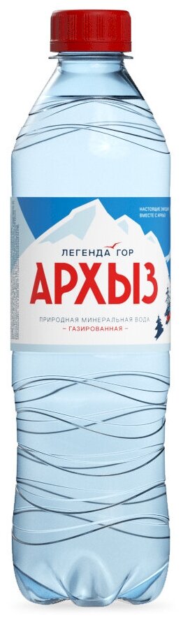 Вода минеральная Легенда Гор Архыз газированная, ПЭТ (0,45л*12шт)