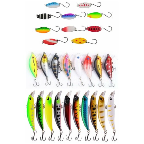 Блесна форелевая Воблер форелевый Набор 28 предметов Lucky Fish 3520₽