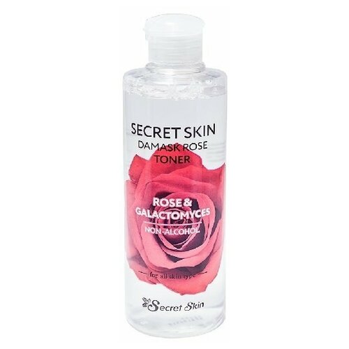 Secret skin damask rose toner bioessence вода для лица с антиоксидантами для сияющей и гладкой кожи с золотом и экстрактом розы 30 мл