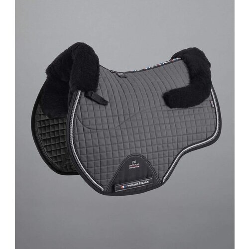 фото Вальтрап для лошади из мериносовой шерсти european saddle pad - gp/jump square (серый) нет бренда