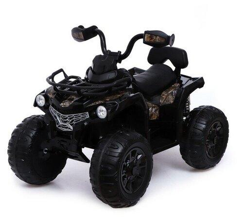 Электромобиль «Квадроцикл», EVA колёса, кожаное сидение, цвет чёрный
