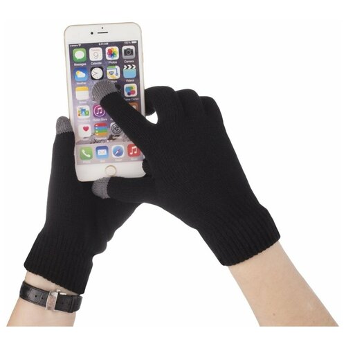 фото Подарки перчатки для сенсорных экранов "scroll" чёрного цвета