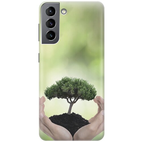 фото Силиконовый чехол на samsung galaxy s21 / самсунг с21 с принтом "оберегайте природу gosso