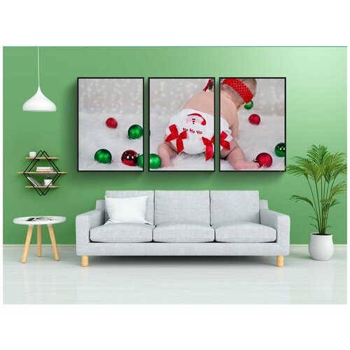 фото Набор модулных постеров для интерьера "рождество, детка, хо-хо-хо" 60x90 см. в тубусе, без рамки lotsprints
