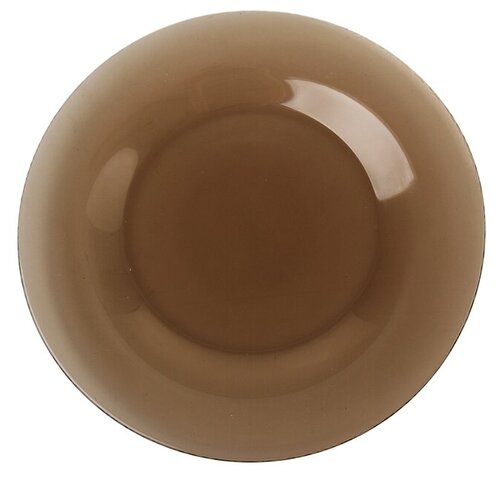 Тарелка десертная стеклянная «Уоркшоп Броунз», d=20 см, цвет коричневый (комплект из 12 шт)