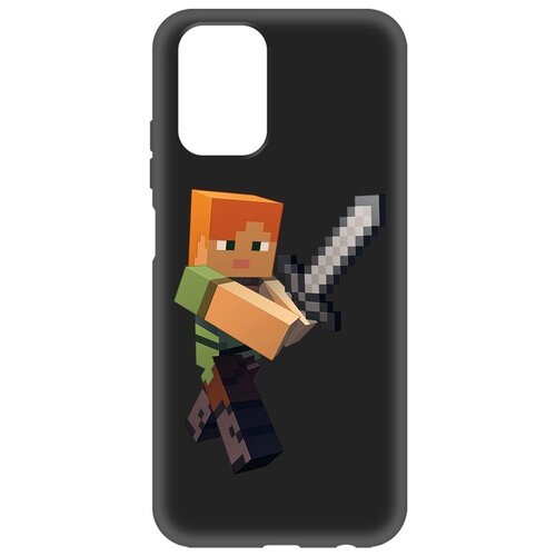 Чехол-накладка Krutoff Soft Case Minecraft-Алекс для Xiaomi Redmi Note 10/10s черный чехол накладка krutoff soft case roblox заключенный для xiaomi redmi note 10 10s черный