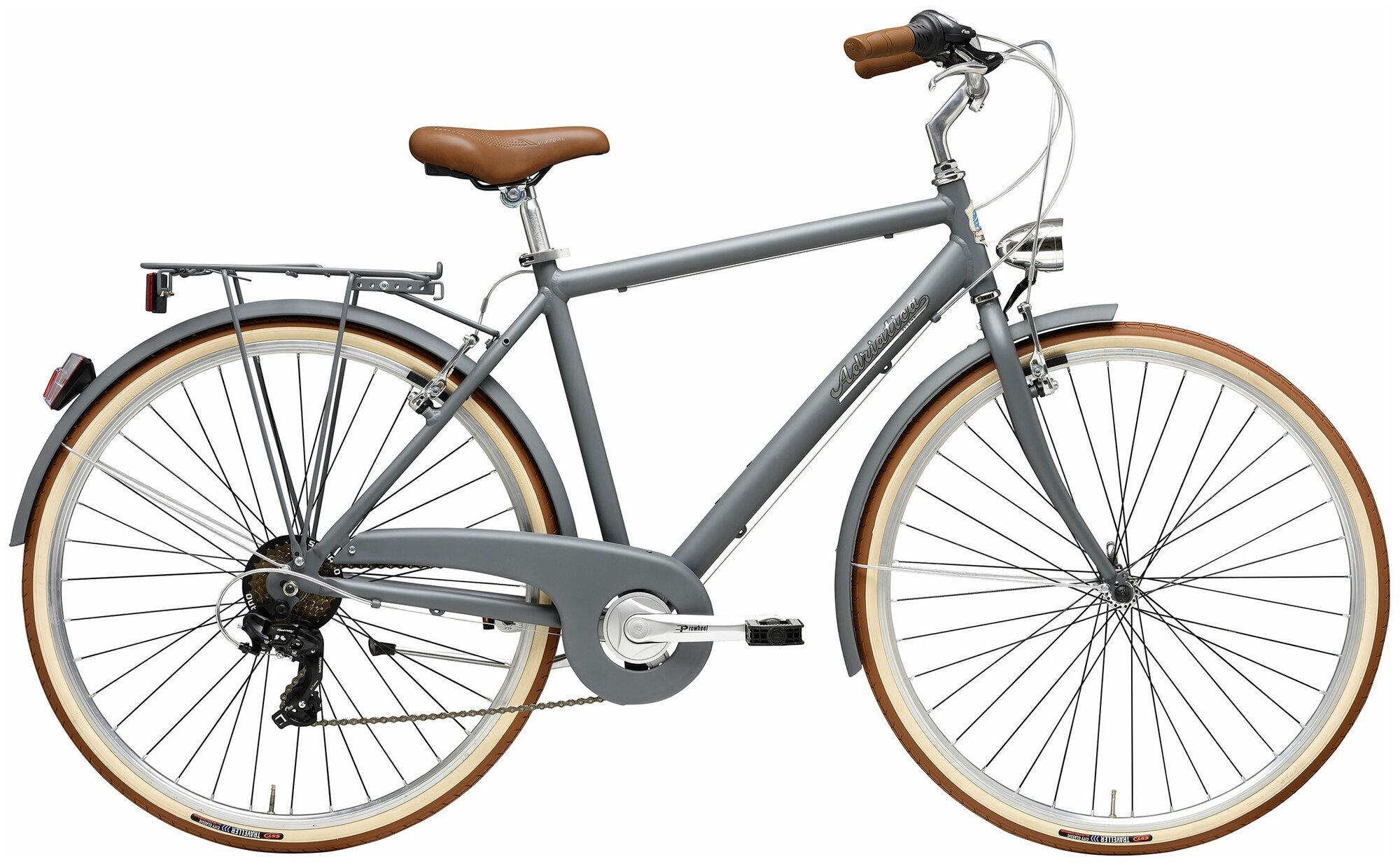 Велосипед Adriatica SITY RETRO Man 28", рама 55 см матовый серый art. VA22403