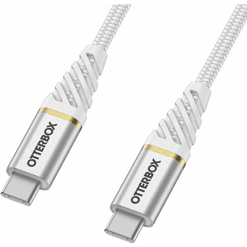 Кабель OtterBox USB-C / USB-C, 3 метра, Premium, для быстрой зарядки, цвет Cloudy Sky (White) (78-52682)