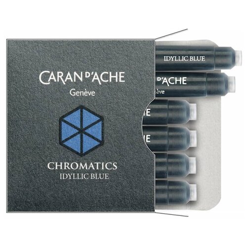 Картридж для перьевой ручки CARAN D'ACHE Chromatics Iddyllic blue 8021.140 синий 6