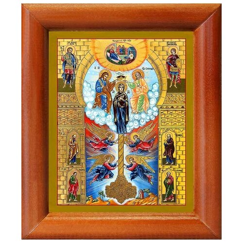 Икона Божией Матери Ключ Разумения, деревянная рамка 8*9,5 см