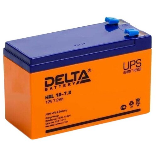 фото Аккумуляторная батарея delta hrl 12-7,2 (12v/7,2ah) delta battery