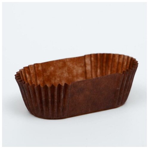 Форма для выпечки коричневая, форма овал, 2,5 х 5,5 х 2 см./ В упаковке: 1000