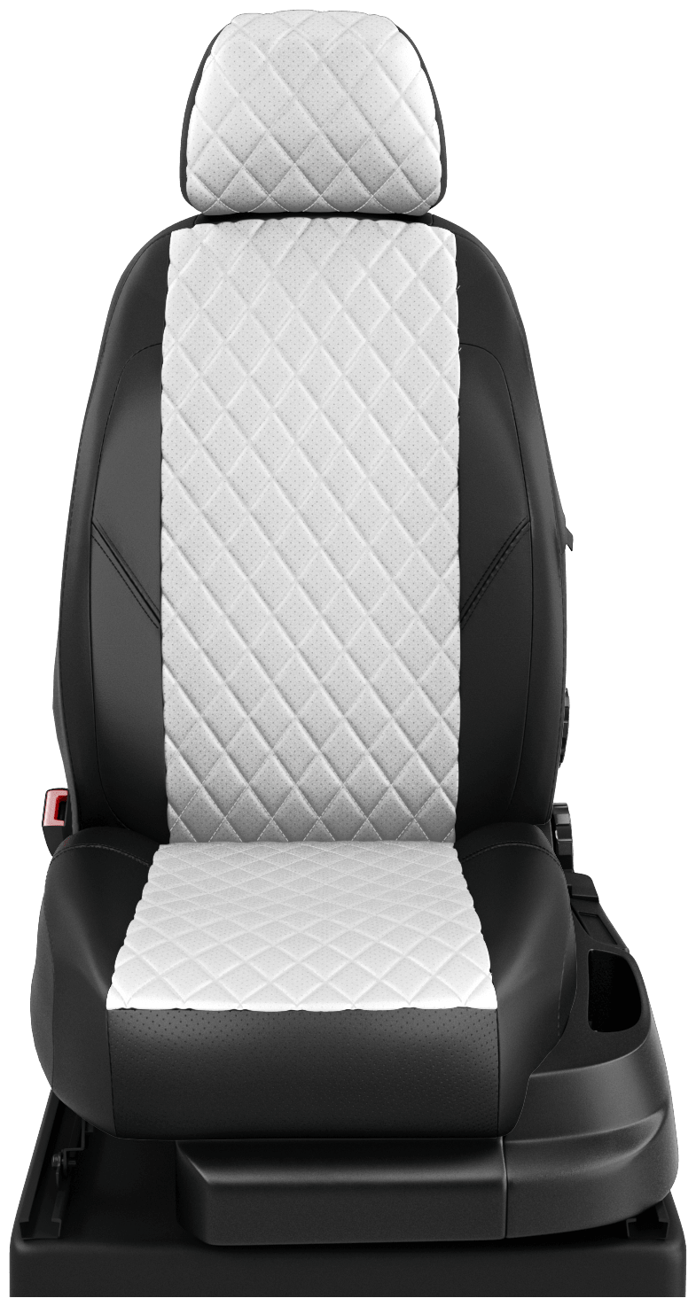 Чехлы на сиденья Datsun Ondo с 2014-н. в. седан 5 мест белый-чёрный DS33-0103-EC03-R-wht