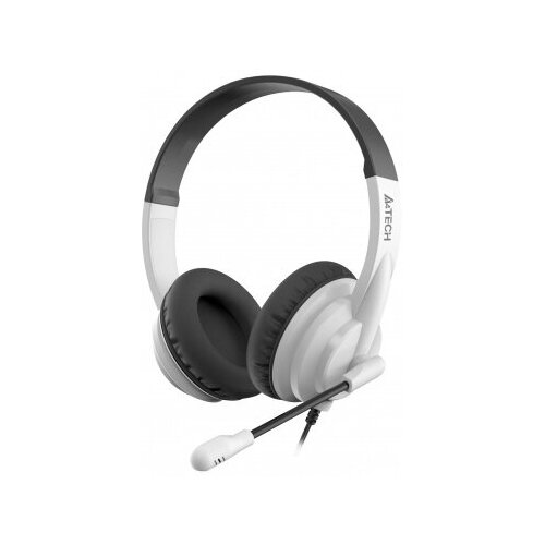 Наушники с микрофоном A4Tech HS-10 черныйбелый 2м накладные оголовье HS-1035MM PLUGBLACK WHITE 179300₽