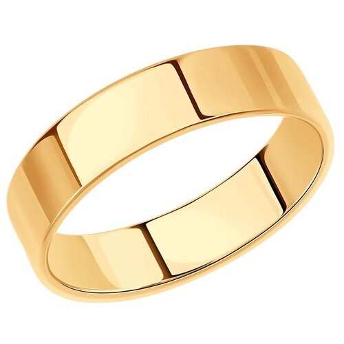 Кольцо обручальное SOKOLOV, красное золото, 585 проба, размер 18 кольцо обручальное sokolov красное золото 585 проба размер 18 5