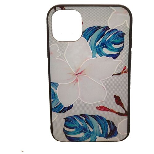 фото Задняя накладка белые цветы силикон+пластик для ip 11 (6,1) белые цветы силикон+пластик fixtor