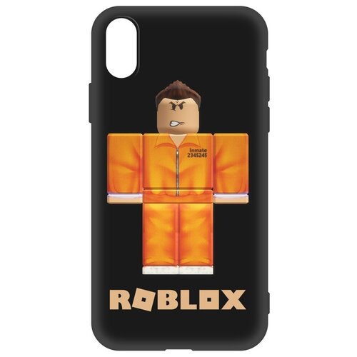 Чехол-накладка Krutoff Soft Case Roblox-Заключенный для Apple iPhone X/ Xs черный чехол накладка krutoff soft case roblox заключенный для apple iphone 11 pro черный