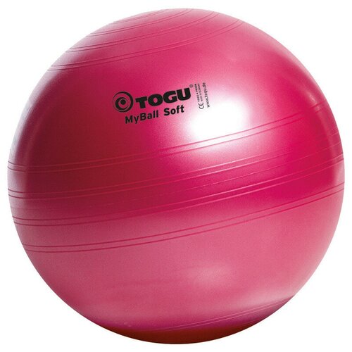 фото Гимнастический мяч togu my ball soft 65 см красный перламатровый