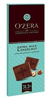 Шоколад OZera молочный Extra milk & Hazelnut, 90 г - фотография № 4