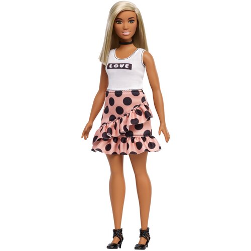 фото Кукла barbie игра с модой, 29 см, fbr37 блондинка с юбкой в горох