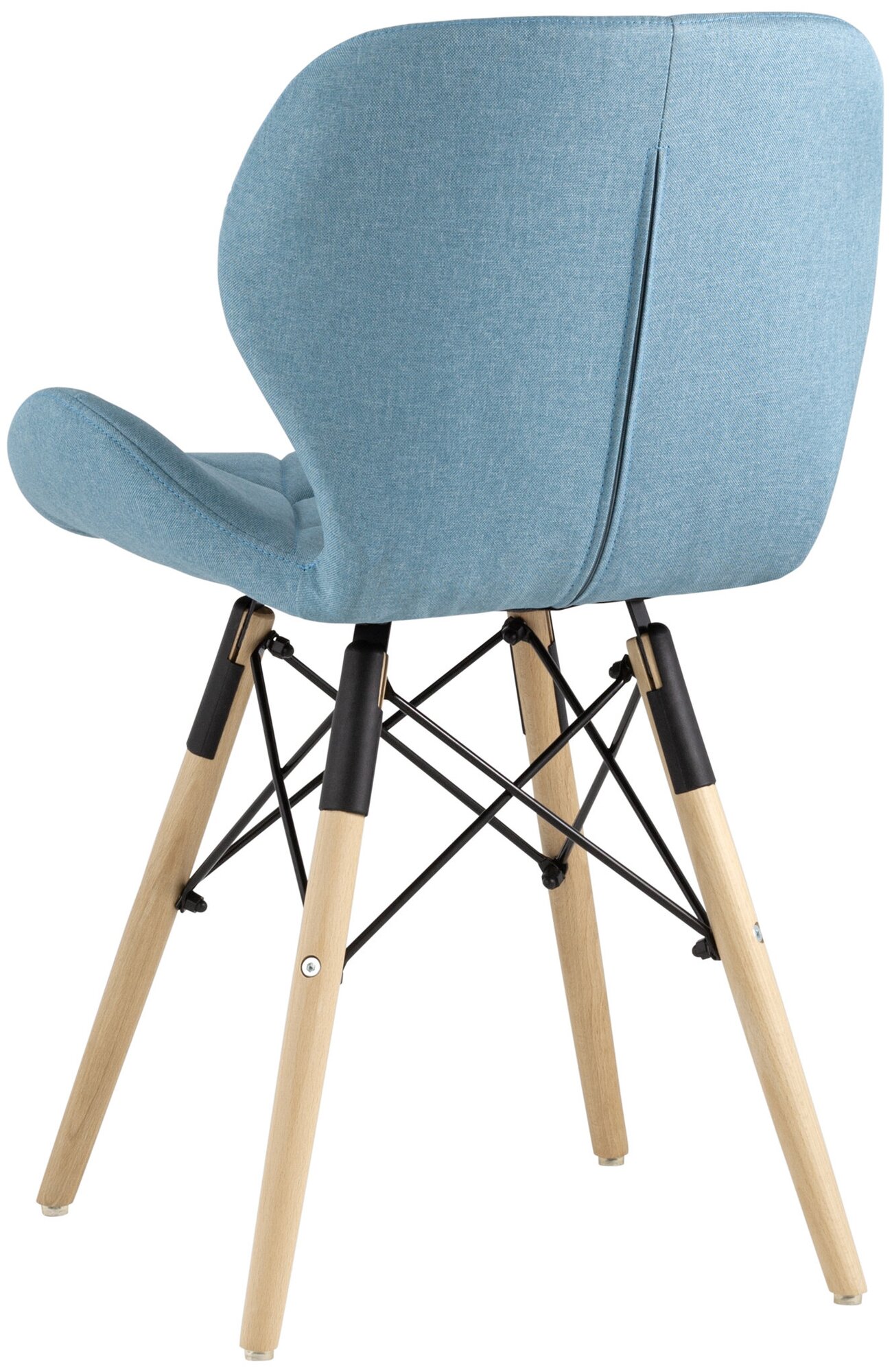 Комплект стульев для кухни 4 шт Бон, рогожка, голубой - фотография № 5