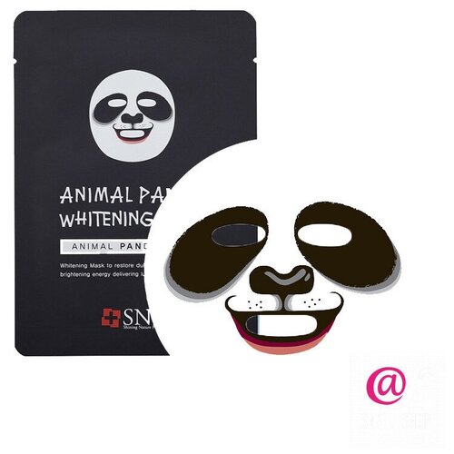 SNP осветляющая маска Animal Panda Whitening, 25 мл 3шт