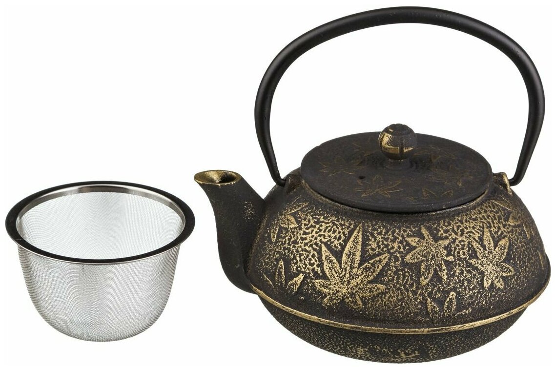 Заварочный чайник чугунный с эмалированным покрытием внутри 600 мл Lefard (734-038)