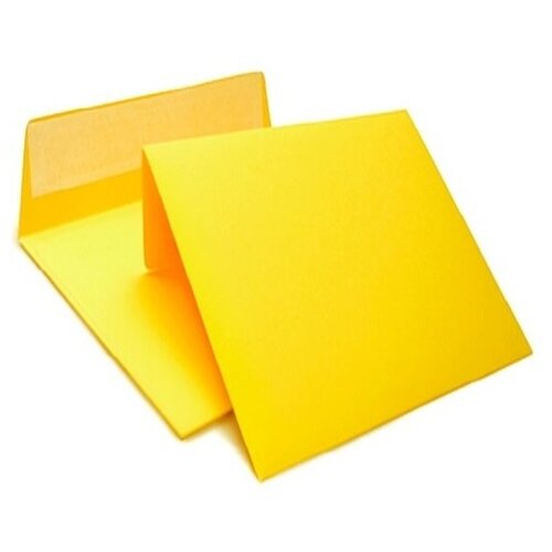 Конверт из цветной бумаги квадратный (160*160) желтый. 100 шт открытки пригласительные koopman party пираты 8 шт