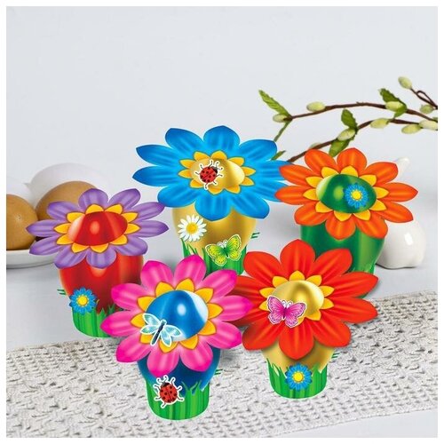 фото Пасхальный набор для украшения яиц "цветочная поляна" yandex market