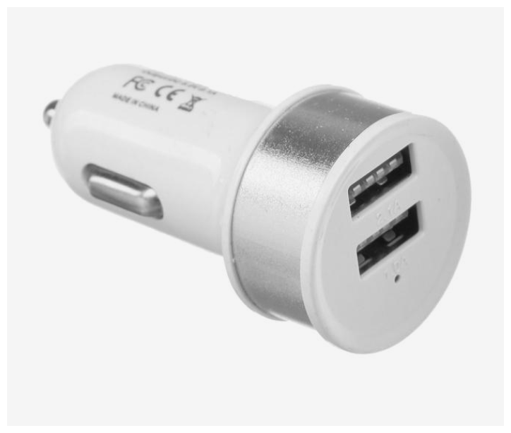 Автомобильное зарядное устройство, 2 USB, 2.1 А/1 А