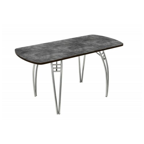 Стол кухонный раскладной ЛДСП 1100x700x750 Бетон Тёмный на ногах 