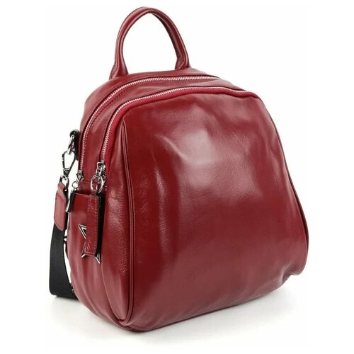 фото Женский кожаный рюкзак 5516 вайн ред (109548) fuzi house